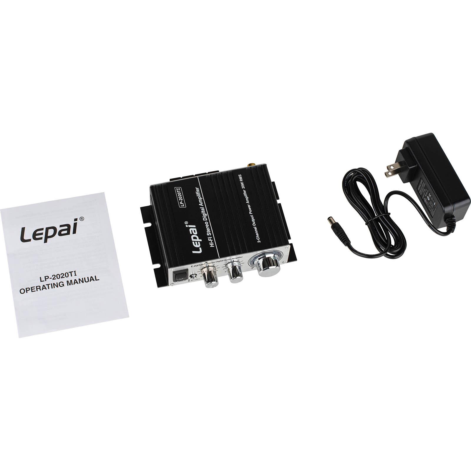 Lepai LP 2020TI Digital Hi Fi Audio Mini Class D Stereo Amplifier with Power Supply